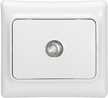 Розетка TV Проходная с рамкой Legrand Kaptika 1-м. белый картинка